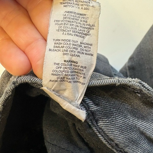 Garage skinny midrise zip and button raw hem grey ankle denim jeans size 00 - Picture 9 of 13